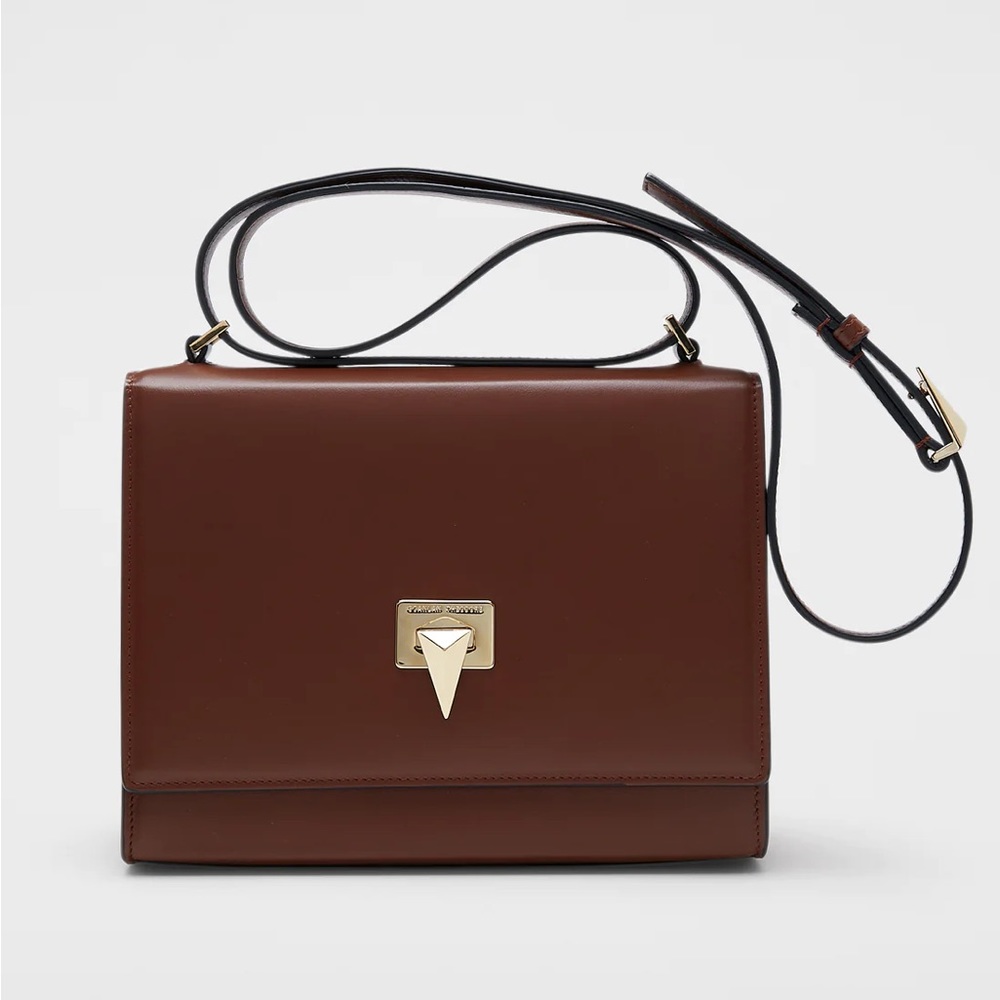 SCANLAN THEODORE - Never Used! | brown triangle crossbody bag quiet luxury